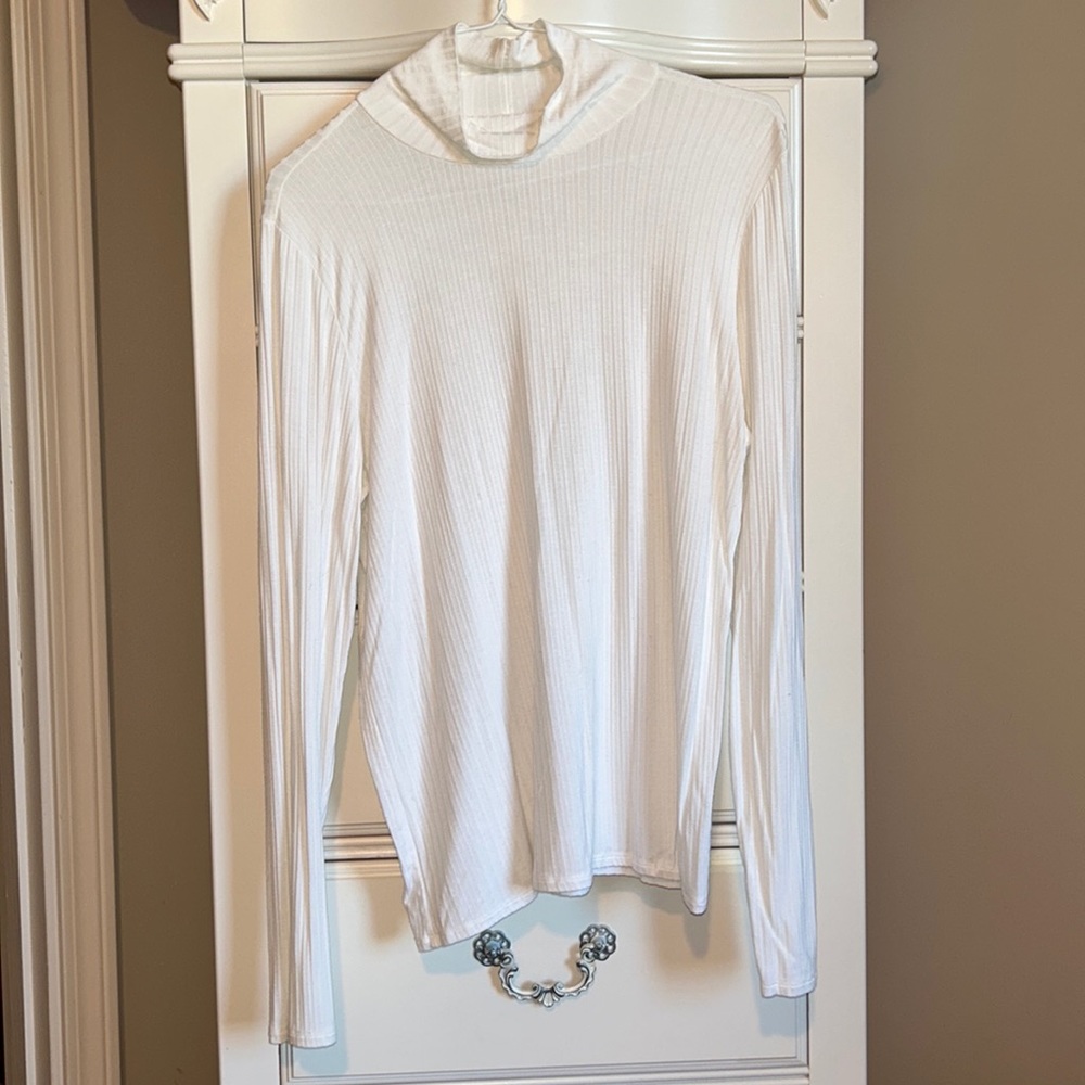 AE Ribbed Mock Neck Top